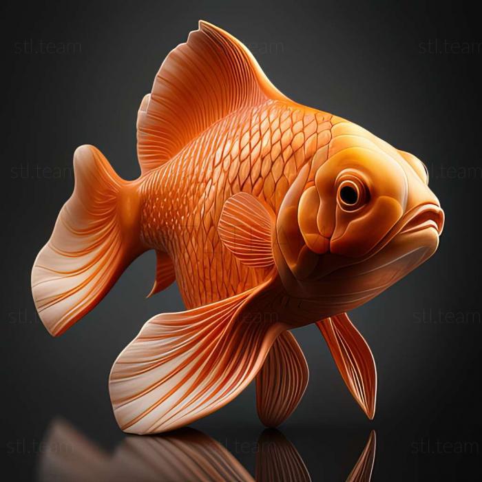 3D model Calico goldfish fish (STL)